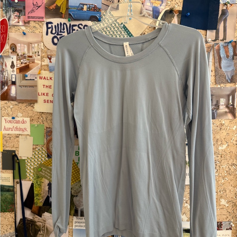 Athleta Soft Blue Long Sleeve Top